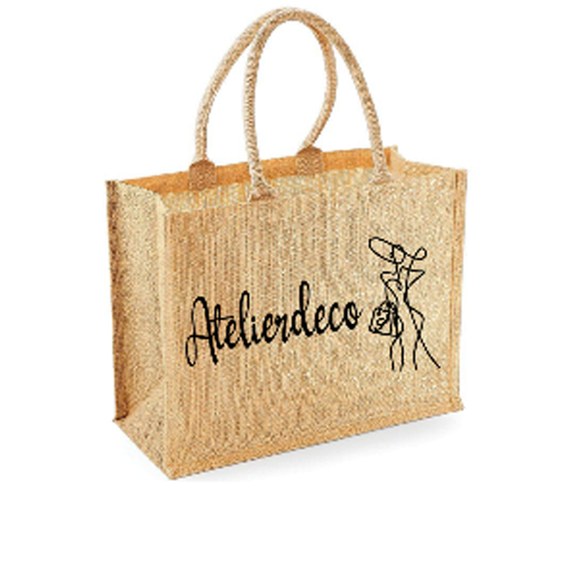Sac Natural paillettes Madame