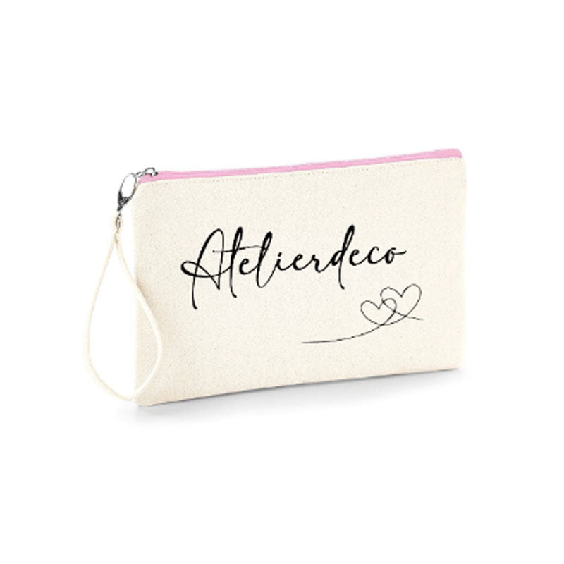 Trousse Natural Zip Pink Coeurs