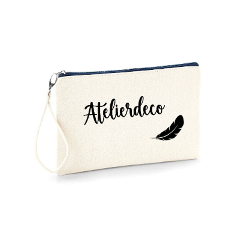 Trousse Natural Zip Blue Plume