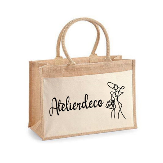 Sac Natural  + poche blanche Madame