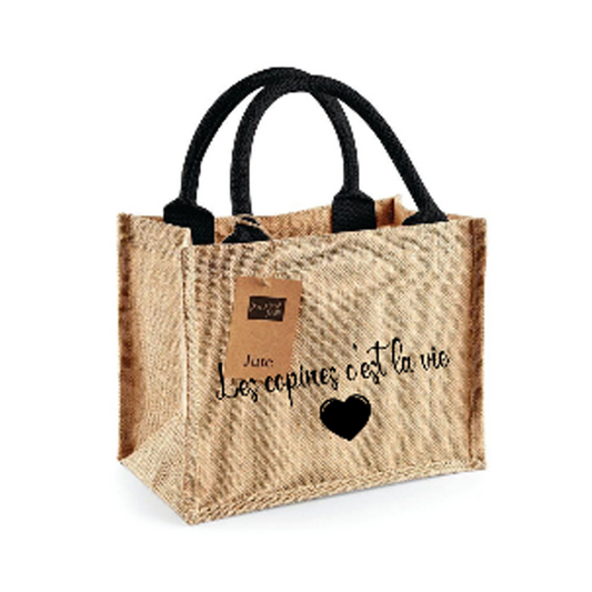 Sac classique Natural + anse couleur Coeur
