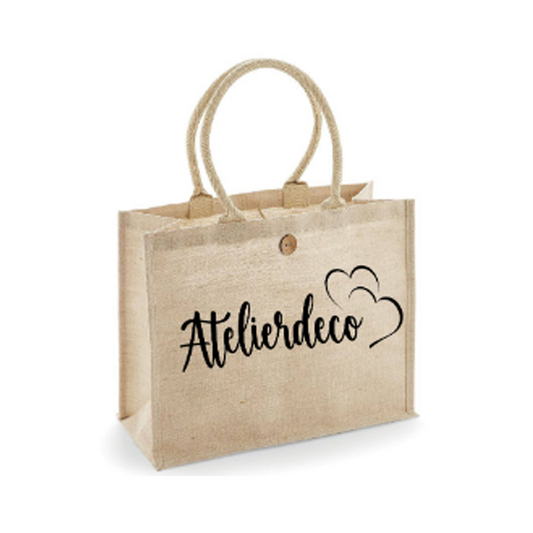 Sac classique + bouton Double coeur