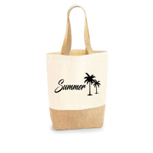 Sac coton/toile de jute Summer M
