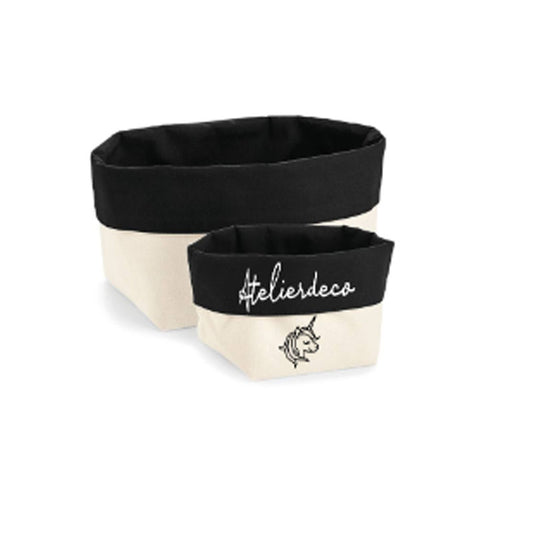 Corbeille de rangement Natural - Black Licorne