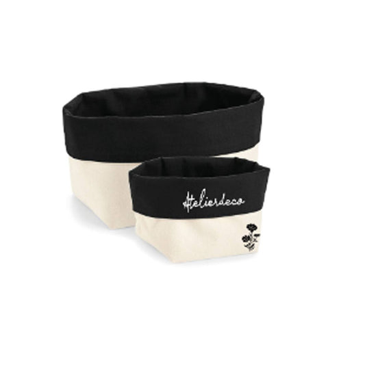 Corbeille de rangement Natural - Black Coquelicot