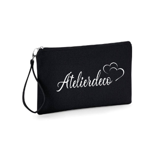 Trousse anse Black Double coeurs