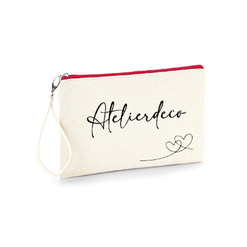 Trousse Natural Zip Red Coeurs