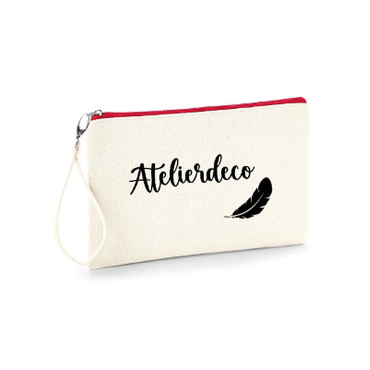 Trousse Natural Zip Red Plume