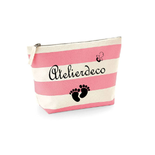 Trousse à rayures Pink Baby