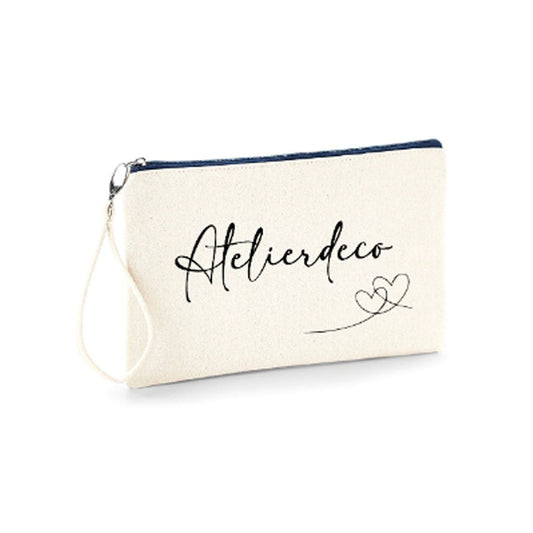 Trousse Natural Zip Blue Coeurs