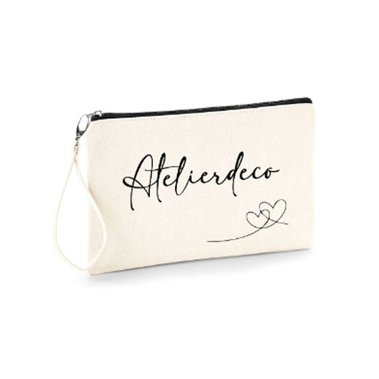 Trousse Natural Zip Black Coeurs