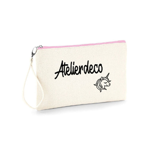 Trousse Natural Zip Pink Licorne
