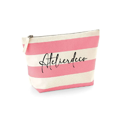 Trousse à rayures Pink Classique