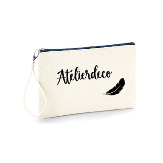 Trousse Natural Zip Blue Plume